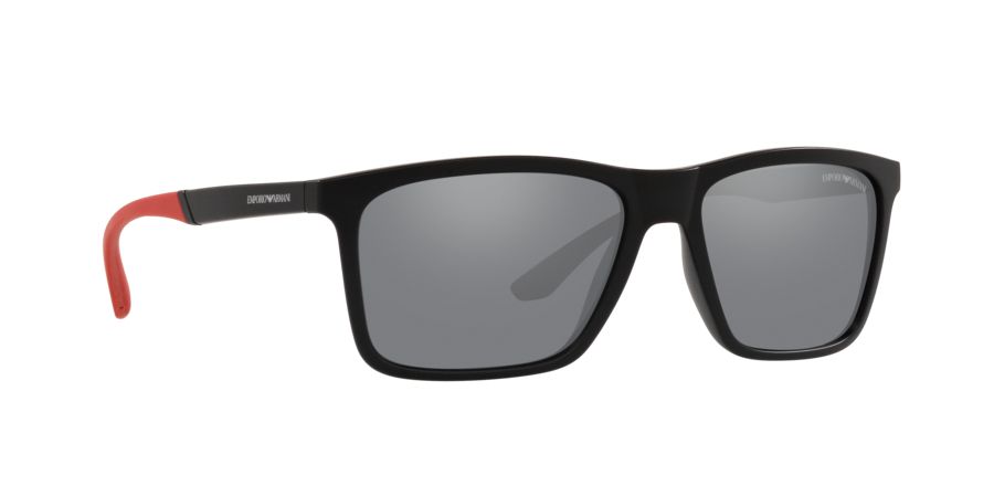 emporio armani sunglasses black and red