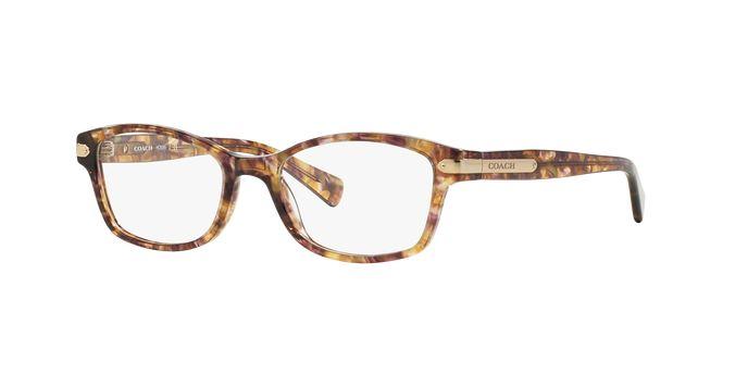 coach confetti light brown eyeglasses