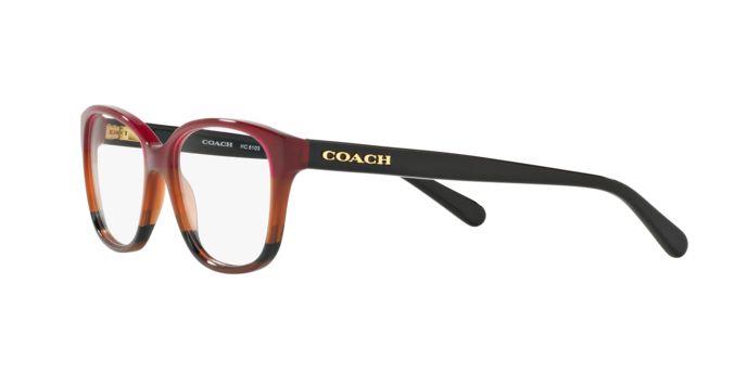 Coach Aubgn Cognac shops Varsity Stripe - 5445 - Frames only lenses are script