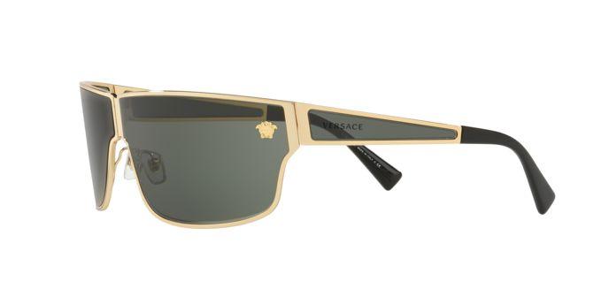 NEW Versace Sunglasses VE2206 100271 Gold Green Lens 